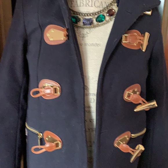 Adorable Designer Peacoat coat, Size P, Color Blue - Picture 11 of 14